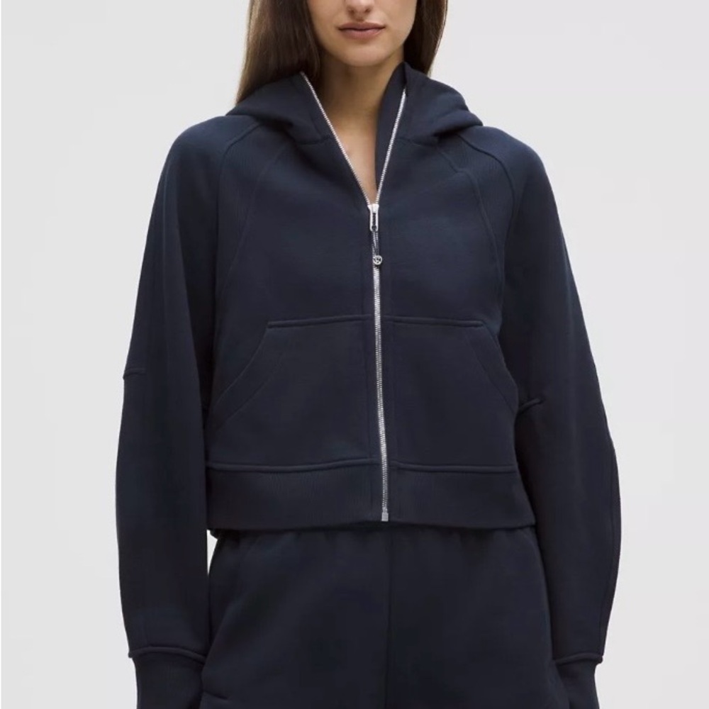 Lululemon Scuba Oversized Full-Zip Hoodie. Color. True Navy/Mirror Silver